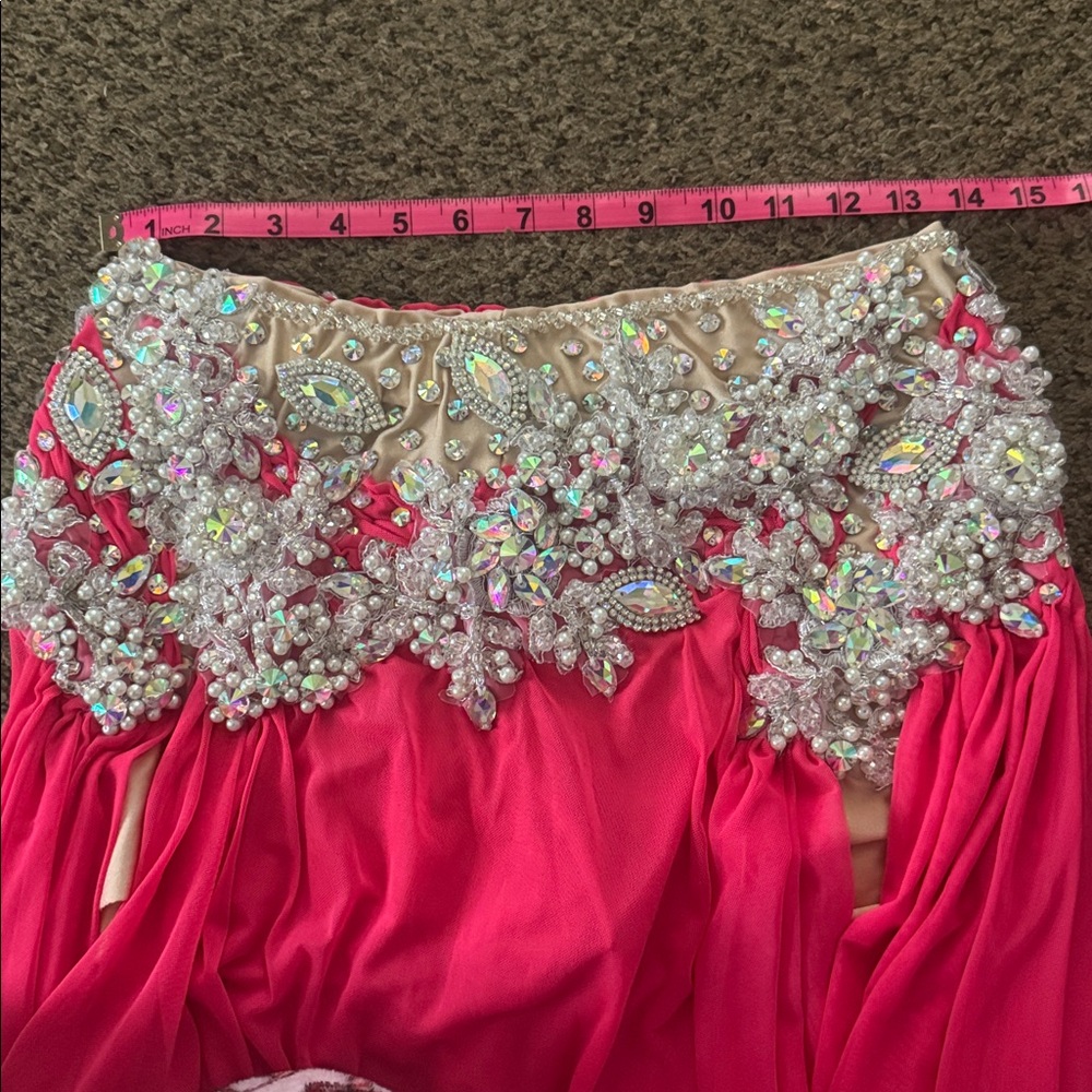 Elegant Pink Belly Dance Costume - Picture 3 of 5